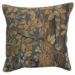Wawel Timberland Leaves Belgian Tapestry Pillow Cover 17x17 Inch Cotton Jacquard Woven Cushion Cover