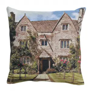William Morris House Tapestry Pillow Cover 17x17 Inch Cotton Jacquard Woven Cushion Cover