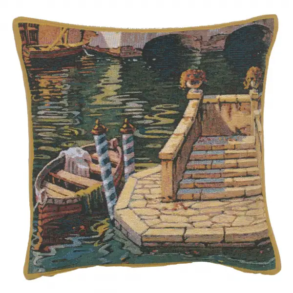 Varenna Reflections Boat Decorative Couch Pillow Cover