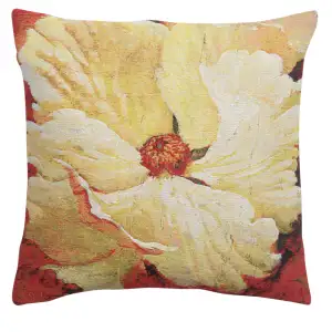 Simon Bull Fragrance Tapestry Pillow Cover 21x21 Inch Cotton Jacquard Woven Cushion Cover