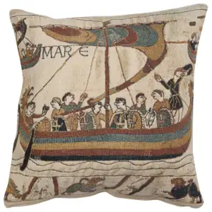 Navigio I Belgian Tapestry Pillow Cover 17x17 Inch Cotton Jacquard Woven Cushion Cover