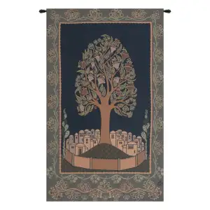 Tree Of Life 4 European Tapestry 42 in. x 26 in William Morris Arts and Crafts Botanical Jacquard Woven Wall Hanging