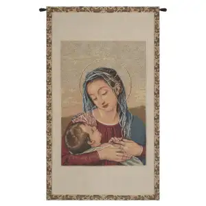 Our Lady of Divine Providence European Tapestry Wall Hanging 35x20 Inch Cotton Jacquard Woven Wall Tapestry