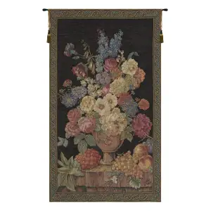 Floral Bouquet Thoughts II European Tapestry Wall Hanging 45x26 Inch Cotton Jacquard Woven Wall Tapestry