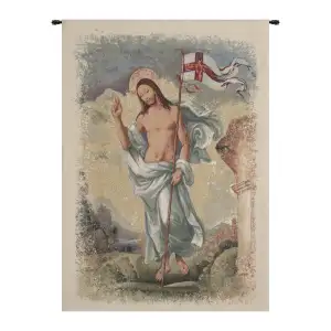 Resurrection II European Tapestry Wall Hanging 30x21 Inch Cotton Jacquard Woven Wall Tapestry