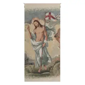 Resurrection III European Tapestry Wall Hanging 46x21 Inch Cotton Jacquard Woven Wall Tapestry