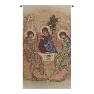 Most Holy Trinity European Tapestry Wall Hanging 37x22 Inch Cotton Jacquard Woven Wall Tapestry