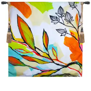 The Blossoms Fine Art Tapestry Wall Hanging 53x53 Inch Cotton Jacquard Woven Wall Tapestry