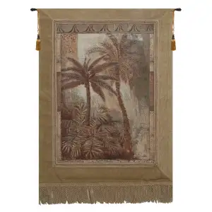 Bonaire I Fine Art Tapestry 49 in. x 35 in Tropical Coastal Landscape Jacquard Woven Wall Hanging Home Decor
