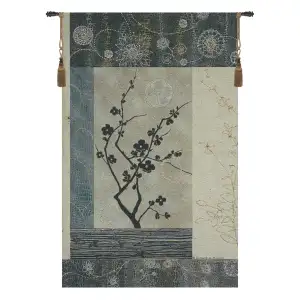 Cherry Blossom Fine Art Tapestry Wall Hanging 53x35 Inch Cotton Jacquard Woven Wall Tapestry
