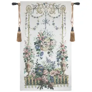 Floral Arbor Fine Art Tapestry Wall Hanging 80x45 Inch Cotton Jacquard Woven Wall Tapestry