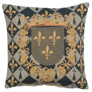 Medieval Crest I Tapestry Pillow Cover 18x18 Inch Cotton Jacquard Woven Cushion Cover