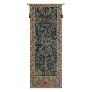 William Morris The Tree of Life Portiere Tapestry Wall Hanging 70 x 24 in Arts and Crafts Botanical Jacquard Woven Wall Art