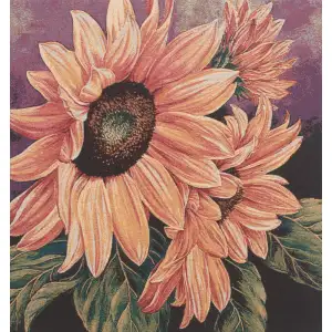 In Bloom Stretched Wall Tapestry 24x24 Inch Floral Woven Decorative Botanical Home Decor