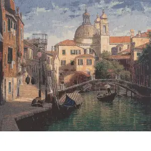 Floating Venice Stretched Wall Tapestry 24x26 Inch Italian Cityscape Woven European Home Decor