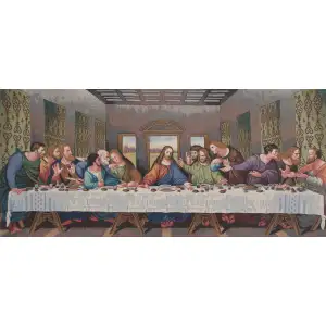 The Last Supper Large Stretched Wall Tapestry 24x52 Inch Religious Christian Woven Art