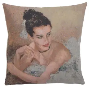 Alessia Cara Spanish Ballerina Tapestry Pillow Cover 16x16 Inch Cotton Jacquard Woven Cushion Cover
