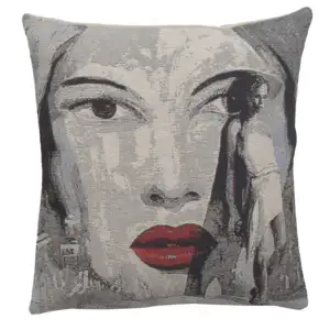 Alessia Cara Fashion Forward Tapestry Pillow Cover 16x16 Inch Cotton Jacquard Woven Cushion Cover